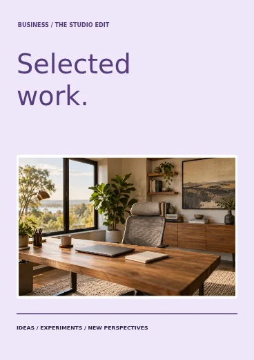 Creative portfolio document example with a clear title and page layout