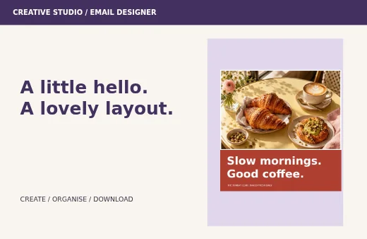 Email designer example